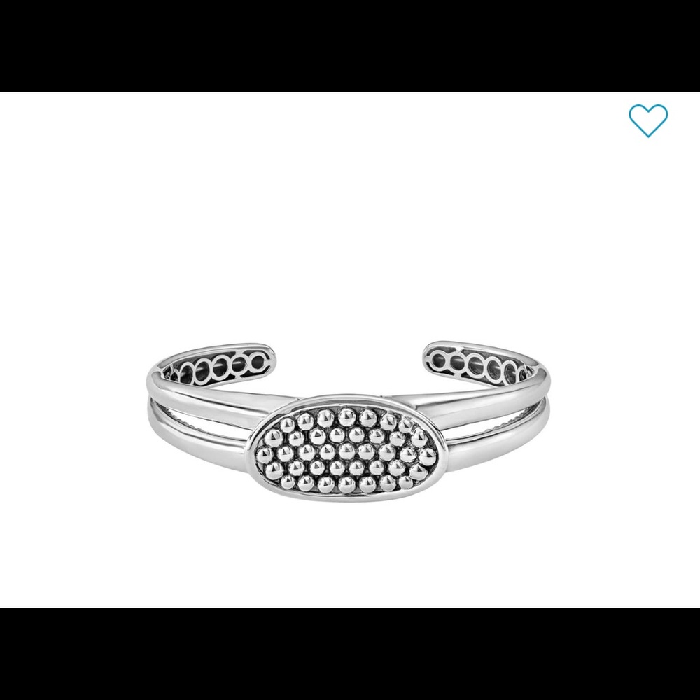 Lagos Silver caviar cuff bracelet
